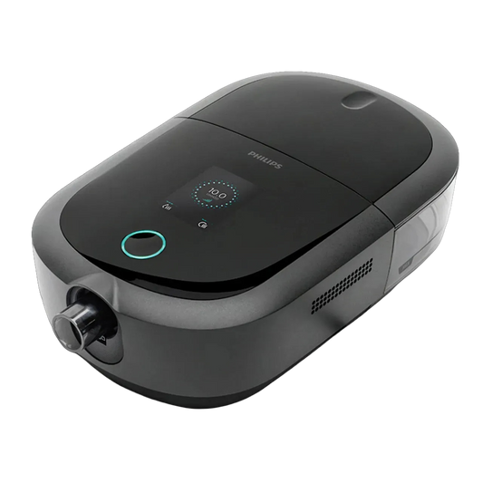 Philips DreamStation 2 Auto CPAP Advanced mit Luftbefeuchter und integriertem 4G Mobilfunkmodem.